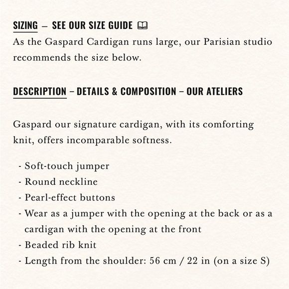 Sezane Camel Gaspard Cardigan - Picture 6 of 7